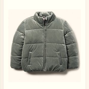 GYMBOREE Gray Velvet Puffer Jacket size XS